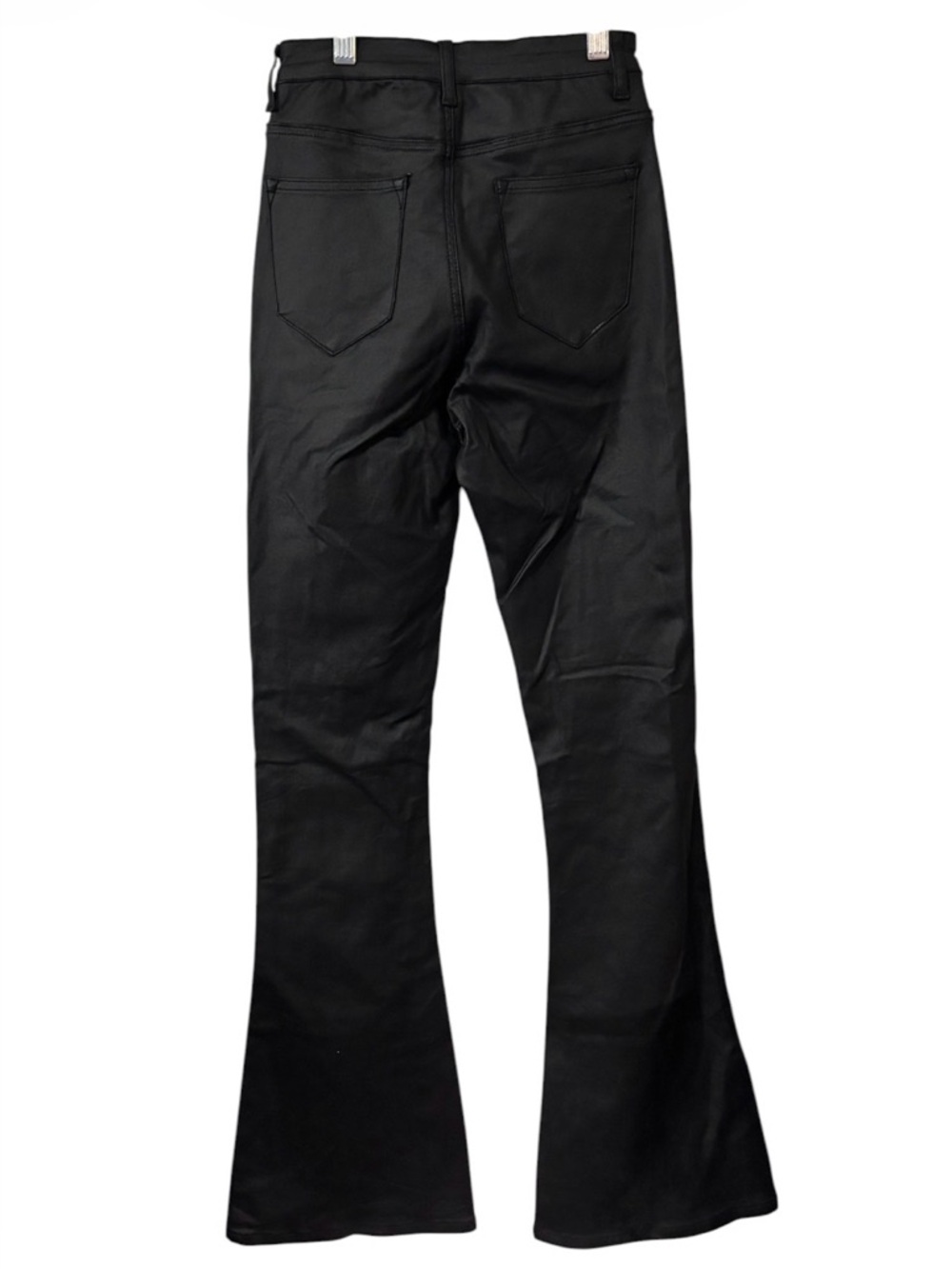 Edikted Wax Coated Flare Jeans Sz S - Picture 4 of 5